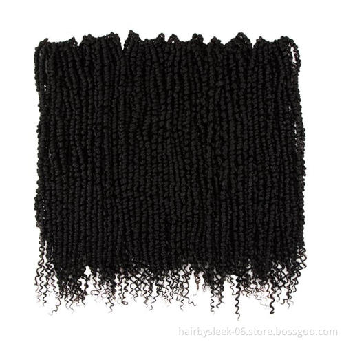 Pre-twisted Bomb Twist Afro Crochet Hair 24 inches ombre colors 90g*6PCS Pre-Looped Synthetic Hair Extensions with Curly Ends